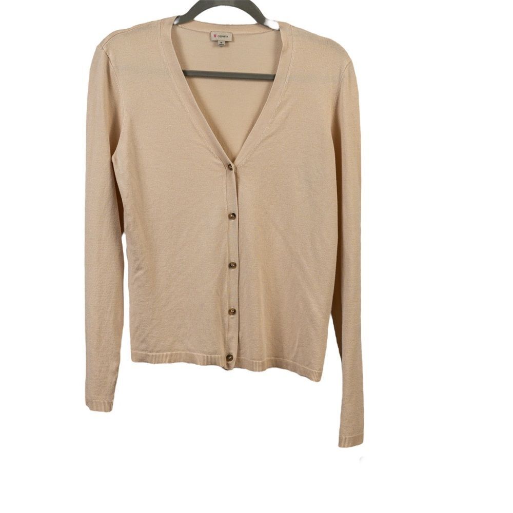 Cremieux cream cardigan size M